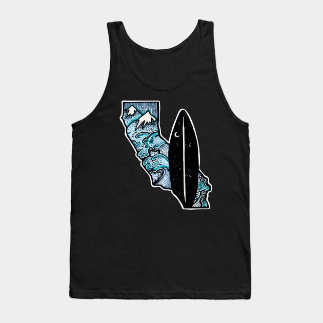 California Surfin' Tank Top by rikabird17